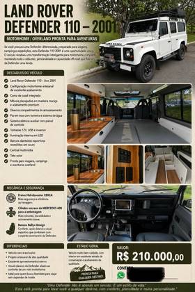 LAND ROVER DEFENDER 2.5 CSW 110 4X4 TURBO DIESEL 4P MANUAL LAND ROVER DEFENDER 2.5 CSW 110 4X4 TURBO DIESEL 4P MANUAL